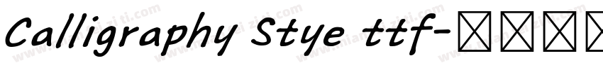Calligraphy Stye ttf字体转换